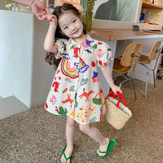 MAX BABY🐰พร้อมส่ง🐰ชุดเดรสเด็กผู้หญิง คอปกแขนตุ๊กตา สำหรับเด็กผู้หญิง(770)