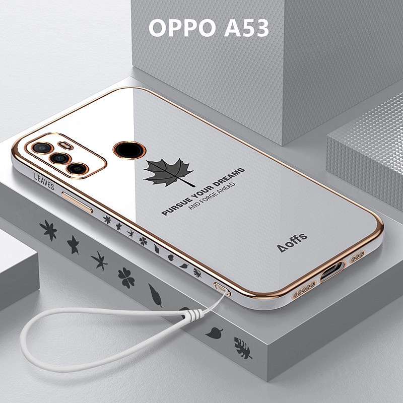 เคส OPPO A53 case ลายใบเมเปิ้ล TPU แบบนิ่ม เคสมือถือ เคสโทรศัพท์ OPPO A53