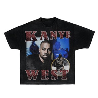 Kanye West 90s Retro Rap Tee | Bootleg Rap Tee | Vintage 90s Rap Tee | Homage | เสื้อยืด Unisex 2000s