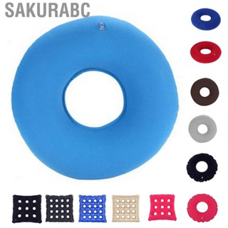 Sakurabc Inflatable Donut Cushion Thicken PVC Round Shape Prevent Bedsore Leakproof Wheelchair Stool Chair Cushion