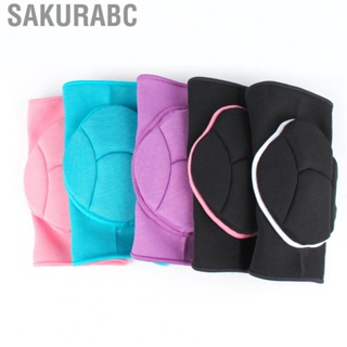 Sakurabc Women Sports Kneepads Nylon Sponge Elastic Soft Protection Knee Support Brace for Dance Cycling Workout