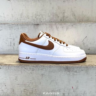 Nike Air Force 1 07 Chocolate Mocha รองเท้าผ้าใบลําลอง สีขาว สีน้ําตาล Pecan DH7561-100