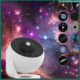 12 In 1 Galaxy Star Night Light Projector 360 ° หมุน Led Starry Sky Space Moon Wall Decor Led Night Light Galaxy Sky โรแมนติกโปรเจคเตอร์โคมไฟดอกไม้