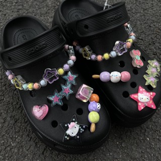 《Y2K]》ชุดหัวเข็มขัดเรซิ่น รูป crocs jibbitz น่ารัก สําหรับตกแต่ง