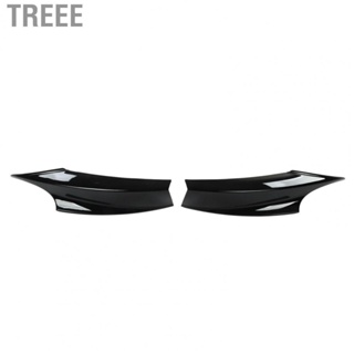 Treee Front Bumper Splitter  Glossy Black 2PCS ABS Front Bumper Side Spoiler Robust  for Replacement