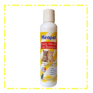 Mirapet มิราเพ็ทแชมพู สูตรบำรุงผิวหนังเเละเส้นขน สำหรับลูกเเมว 200 ml