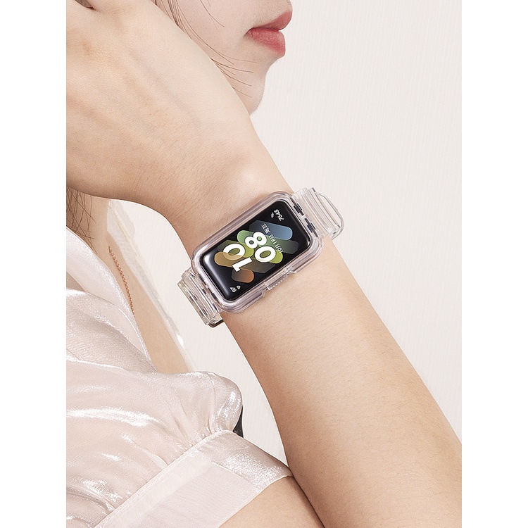สายนาฬิกาข้อมือ ซิลิโคนใส แบบเปลี่ยน สําหรับ Huawei band รูปที่ 5