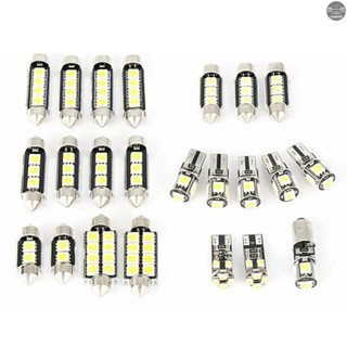 พร้อมส่ง หลอดไฟ LED 5050 SMD ทรงโดม สว่างมาก สําหรับติดป้ายทะเบียนรถยนต์ 23 ชิ้น