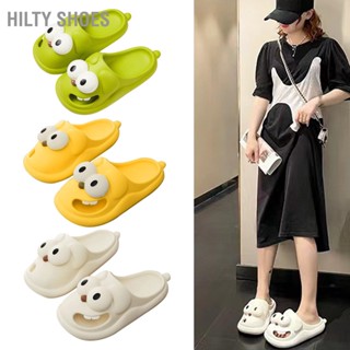  HILTY SHOES ผู้หญิงรองเท้าแตะแบนการ์ตูนน่ารักสุนัขดูหัวกลมนุ่มสบายรองเท้าแตะหญิงสำหรับวันหยุดชายหาดที่บ้าน