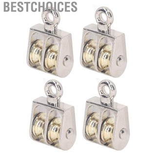 Bestchoices Double Pulley Block  100KG 220LBS 4 Pcs Zinc Alloy Double Pulley Roller  for Lifting