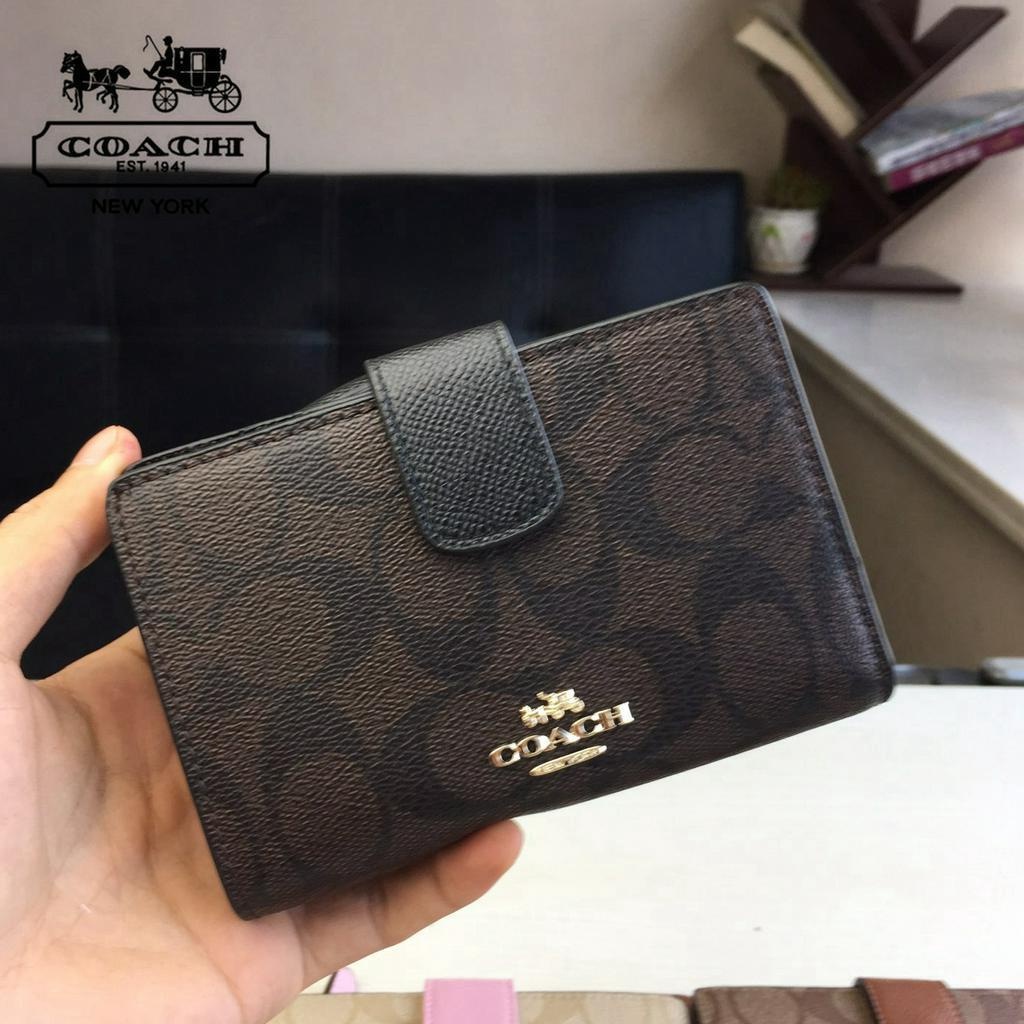 CO Short Wallet Women Coin Wallet Zero Wallet พร้อมใบเสร็จและกระเป๋า