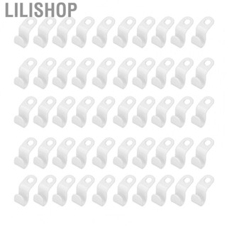 Lilishop 50Pcs Clothes Hanger Hook Strong Odorless Light Weight White Thickened For Home