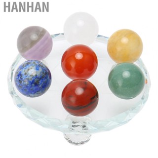 Hanhan Healing Stones  Chakra Stones Set Purify Negative Energy Portable Round with Charging  for Professionals for Nightstand