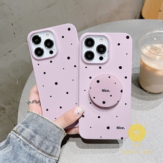 For เคสไอโฟน 14 Pro Max [Ins Style Polka Dot Light Purple Pink] เคส Phone Case For iPhone 14 Pro Max Plus 13 12 11 For เคสไอโฟน11 Ins Korean Style Retro Classic Couple Shockproof Protective TPU Cover Shell