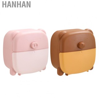 Hanhan Wall Mounted Tissue Box  Hanging Tissue Box Large Space Cartoon Traceless   for Washroom