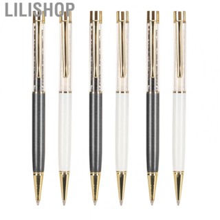 Lilishop Ballpoint Pens  Crystal Ballpoint Pen Comfortable 6pcs Smooth Beautiful  for Party for Worker for Office