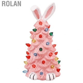 Rolan Rabbit Ornament  Stable Standing Exquisite Craftsmanship Cheerful Atmosphere Pink Easter Rabbit Ornament Romantic   for Themed Parties