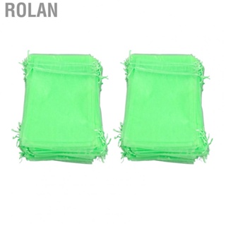 Rolan Garden Mesh Barrier Bag  Reusable Fruit Protection Bag 100PCS Great Light Transmittance with Drawstring for Orchard