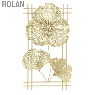 Rolan 3D Ginkgo Leaf Hanging Decor  Ginkgo Leaf Wall Decor Wear Resistant Golden Elegant  for Exhibition Hall