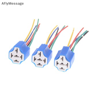 Afl ซ็อกเก็ตรีเลย์แตรเซรามิก 5 Pin DC 12V พร้อมสายเคเบิล สําหรับรถยนต์ รถจักรยานยนต์ TH