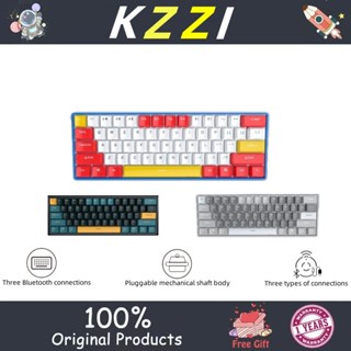 Kzzi K61 คีย์บอร์ดบลูทูธ 2.4G จับคู่สี