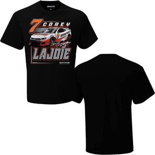 เสื้อยืด ลาย Corey Lajoie 20237 Schluter Systems Spire Motorsports Nascar Racing Team 1 ด้าน สีดํา