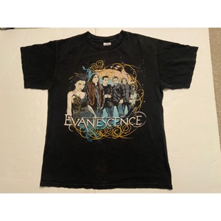 Evanescence 2007 เสื้อทัวร์ วงร็อค คอล์น ครอบครัว คุณค่า หายาก ขนาดกลาง