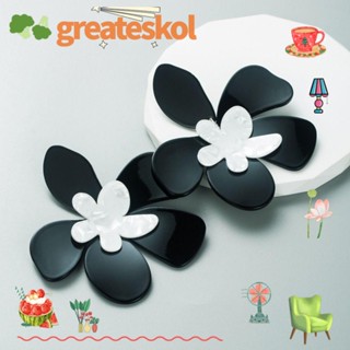 Greateskol ต่างหูอะคริลิค ลายดอกไม้ เครื่องประดับ สําหรับงานปาร์ตี้