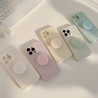 เคสโทรศัพท์มือถือนิ่ม แบบใส ลาย Makaron สีแคนดี้ พร้อมขาตั้ง สําหรับ iPhone 14 13 12 11 Pro Max X Xr Xs Max 7 8 Plus