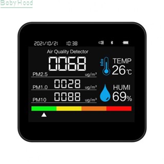 【Big Discounts】Air Quality Monitor Temperature Tester With USB Cable APP Control Black#BBHOOD