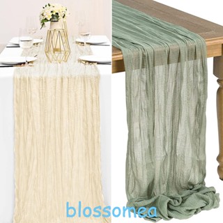 Blossomea ผ้าปูโต๊ะ ผ้าโปร่ง แบบยาว กึ่งโปร่ง ขนาด 90x400 ซม. สไตล์โรแมนติก สําหรับตกแต่งงานแต่งงาน งานเลี้ยงวันเกิด