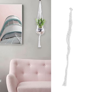 [herebuy] เชือกฝ้าย ที่แขวนกระถางต้นไม้ ตะกร้าแขวน สวน พร้อมแหวนเหล็ก ตกแต่งผนัง