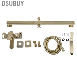 Dsubuy Wall Mounted Tap  Bathroom Tub Faucet Brushed Gold Exquisite for Homestay