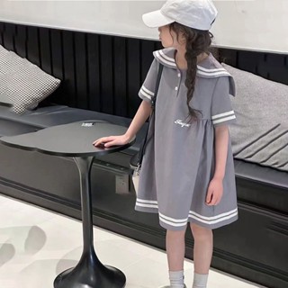ชุดเดรสยาว สไตล์ Preppy สําหรับเด็กผู้หญิง 2023