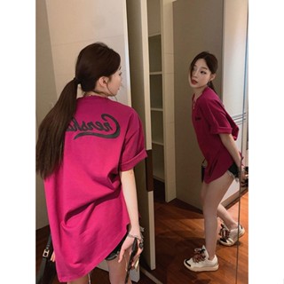 Suxi เสื้อยืดลําลอง แขนสั้น คอกลม พิมพ์ลาย ทรงหลวม แฟชั่นฤดูร้อน สําหรับสตรี