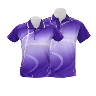 เสื้อโปโลพิมพ์ลาย(03ม่วง)