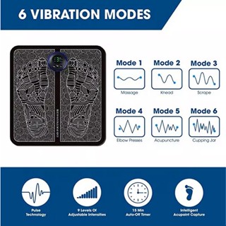 เครื่องนวดเท้าไฟฟ้า แบบสั่นสะเทือน กระตุ้นกล้ามเนื้อ EMS พับได้