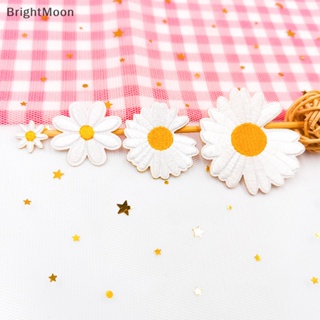 Brightmoon แผ่นแพทช์ ปักลายดอกทานตะวัน ดอกเดซี่ ขนาดเล็ก DIY สําหรับติดตกแต่งเสื้อผ้า