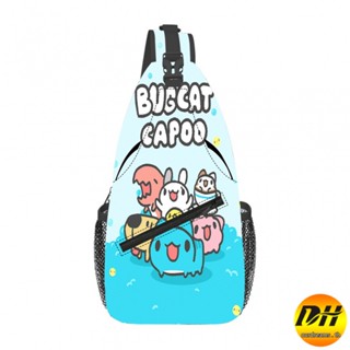 Bugcat CAPOO กระเป๋าคาดอก กระเป๋าสะพายไหล่ สะพายข้าง ลายการ์ตูนอนิเมะ สําหรับผู้ชาย เดินป่า