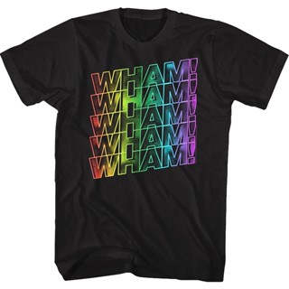 เสื้อยืด พิมพ์ลายโลโก้นีออน Wham