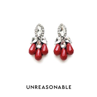 ต่างหู Red ต่างหูคลิป ต่างหูก้านเงินแท้ น้ำหนักเบา สวยใส่สบาย Unreasonable Accessories UA0467-05