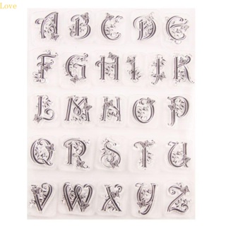 Love Uppercase แสตมป์ซิลิโคนใส ลายนูน สําหรับตกแต่งสมุดภาพ อัลบั้มรูป DIY