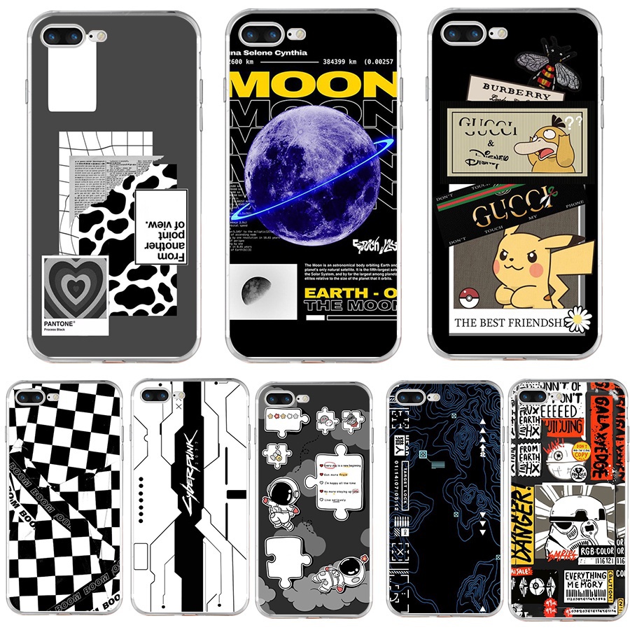 เคสโทรศัพท์ซิลิโคน TPU แบบนิ่ม สําหรับ iPhone 6s Plus 7 7plus X