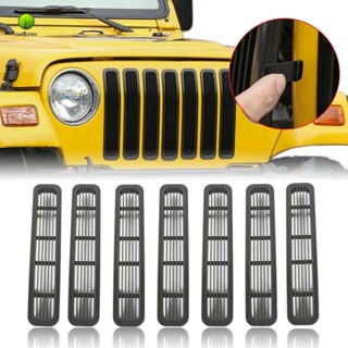 กระจังหน้ารถยนต์ ลายรังผึ้ง สําหรับ Jeep Wrangler TJ &amp; Unlimited 1997-2006 7 ชิ้น