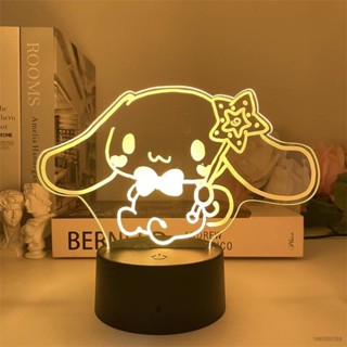 Sy7 โคมไฟกลางคืน LED รูปอนิเมะ Sanrio Kuromi Melody ชาร์จ USB สําหรับตกแต่งบ้าน ห้องนอน YS7