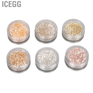 Icegg Holographic Nail Glitter  Art Sequins Decorative Fashion for Salon Home