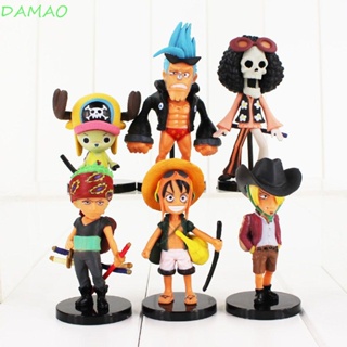 DAMAO ตุ๊กตาฟิกเกอร์ PVC รูปการ์ตูนลูฟี่ Luffy 6 ชิ้น ต่อชุด สําหรับเด็ก