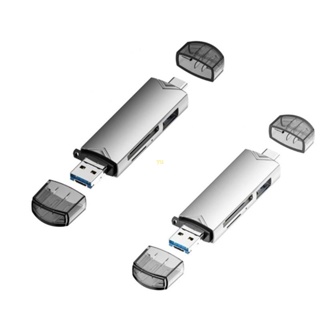 Yu อะแดปเตอร์การ์ดรีดเดอร์ USB3 0 USB OTG เป็น Type-c อะลูมิเนียม สําหรับโทรศัพท์มือถือ คอมพิวเตอร์