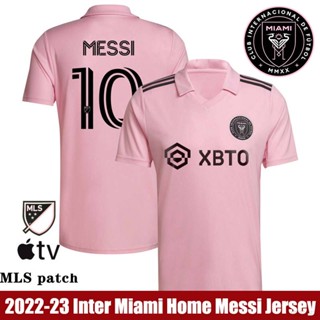 Fb 2022-2023 เสื้อยืดแขนสั้น พิมพ์ลาย Inter Miami CF Home Messi No.10 พลัสไซซ์