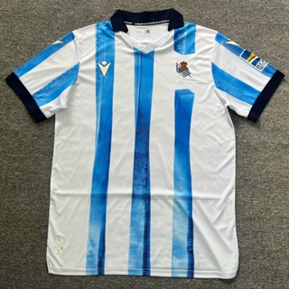 เสื้อกีฬาแขนสั้น ลายทีมชาติฟุตบอล Real Sociedad 23-24 ไซซ์ S-XXL AAA